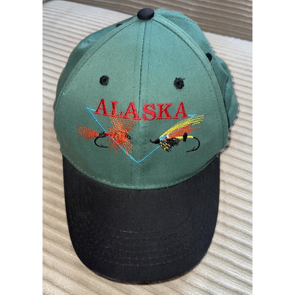 Vintage Alaska Arctic Circle Enterprises Fly Fishing Lures Snapback Hat